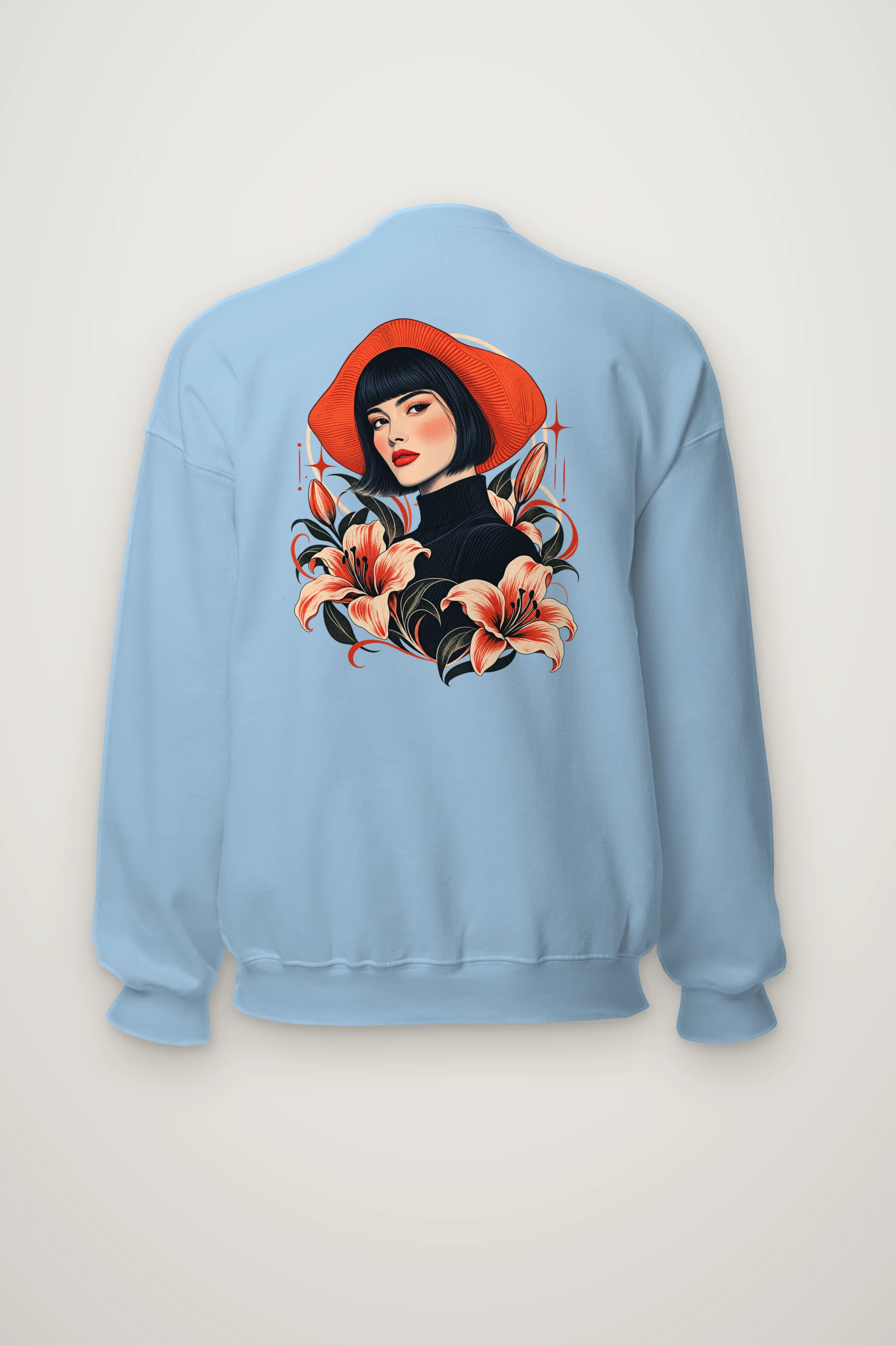 "Lily Hat Muse" Heavy Blend Unisex Crewneck Sweatshirt