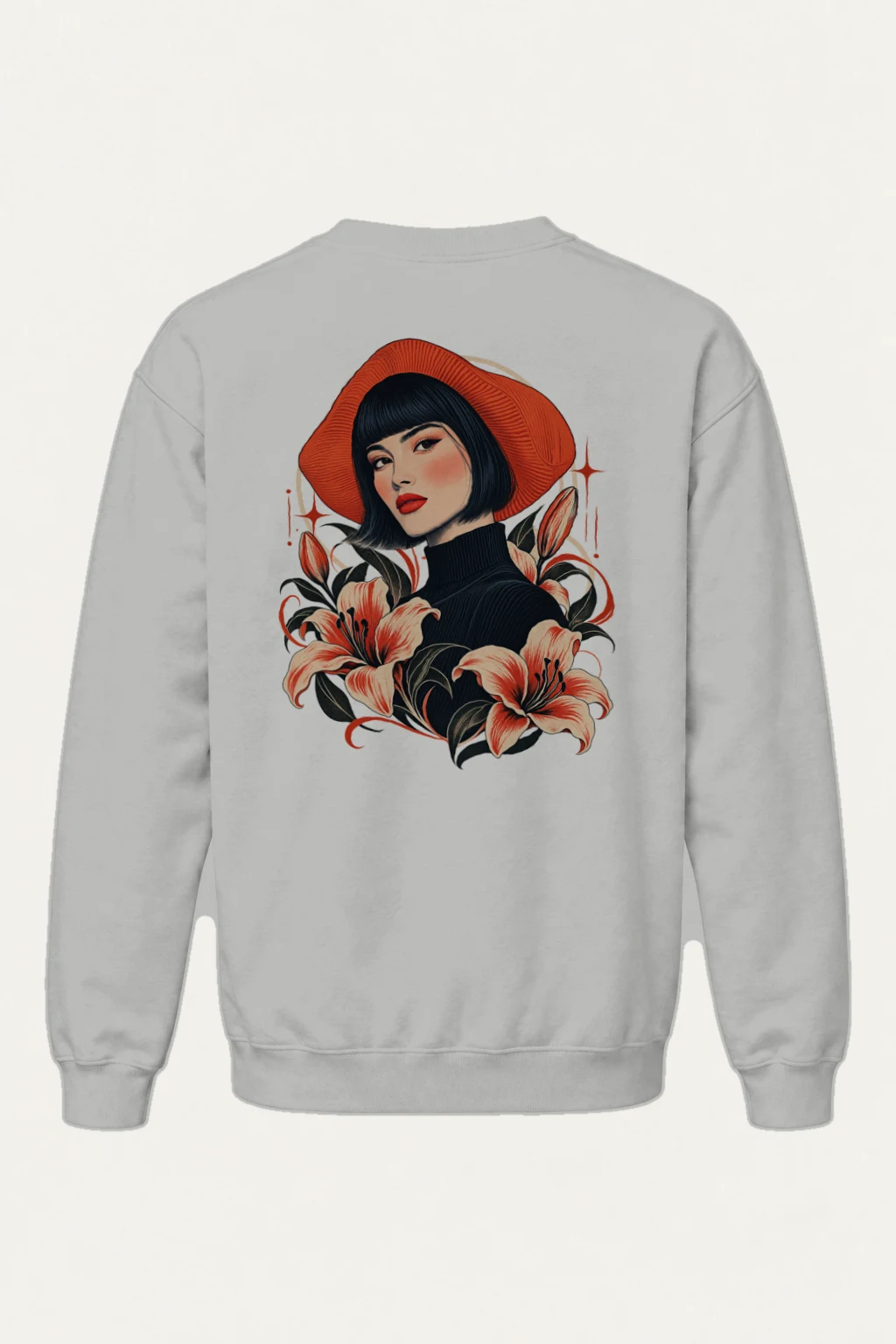 "Lily Hat Muse" Heavy Blend Unisex Crewneck Sweatshirt | Gildan 18000