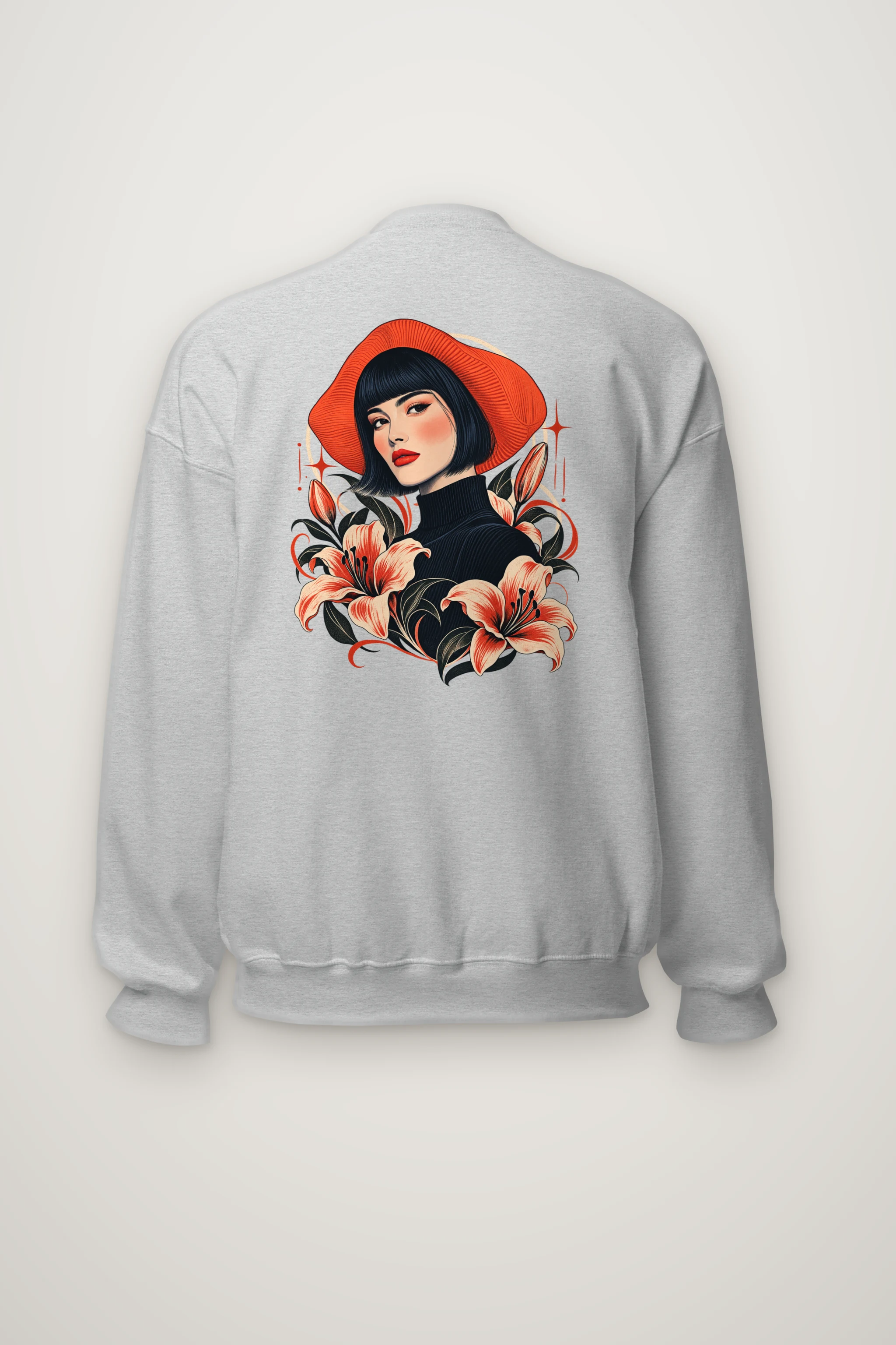 "Lily Hat Muse" Heavy Blend Unisex Crewneck Sweatshirt