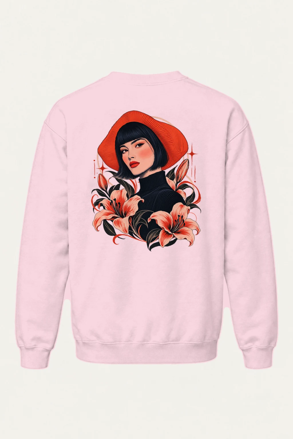 "Lily Hat Muse" Heavy Blend Unisex Crewneck Sweatshirt | Gildan 18000