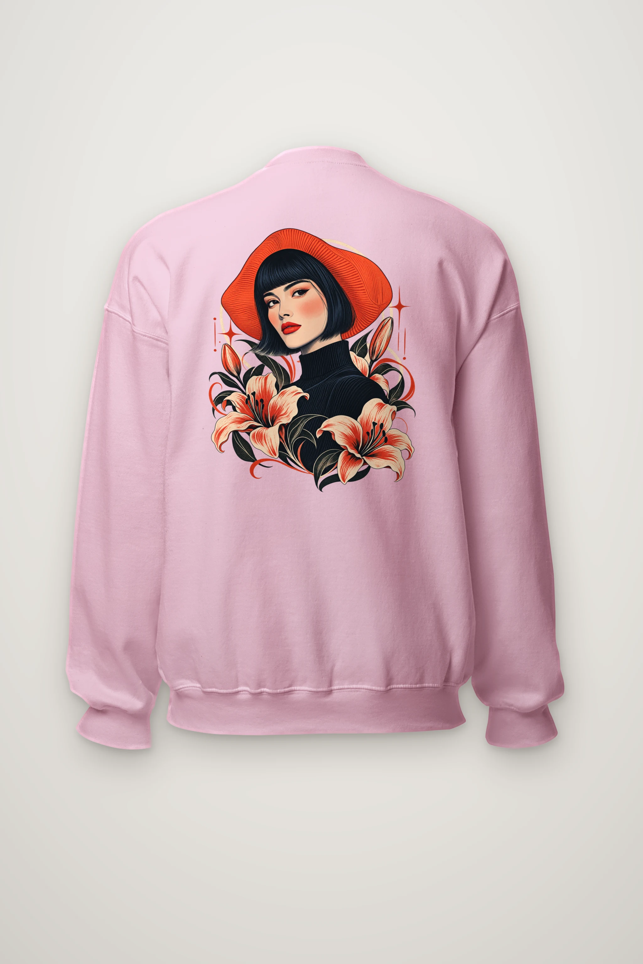 "Lily Hat Muse" Heavy Blend Unisex Crewneck Sweatshirt
