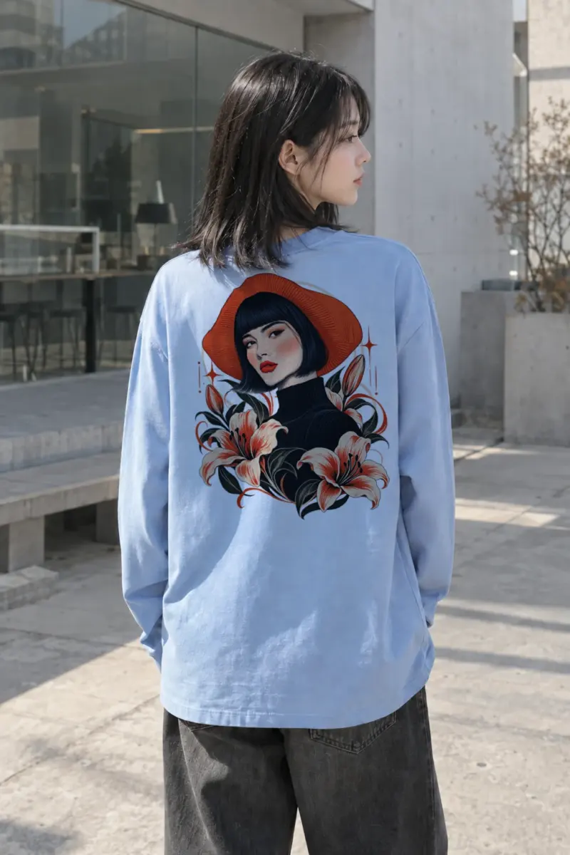 "Lily Hat Muse" Unisex Longsleeve T-shirt | Gildan 2400