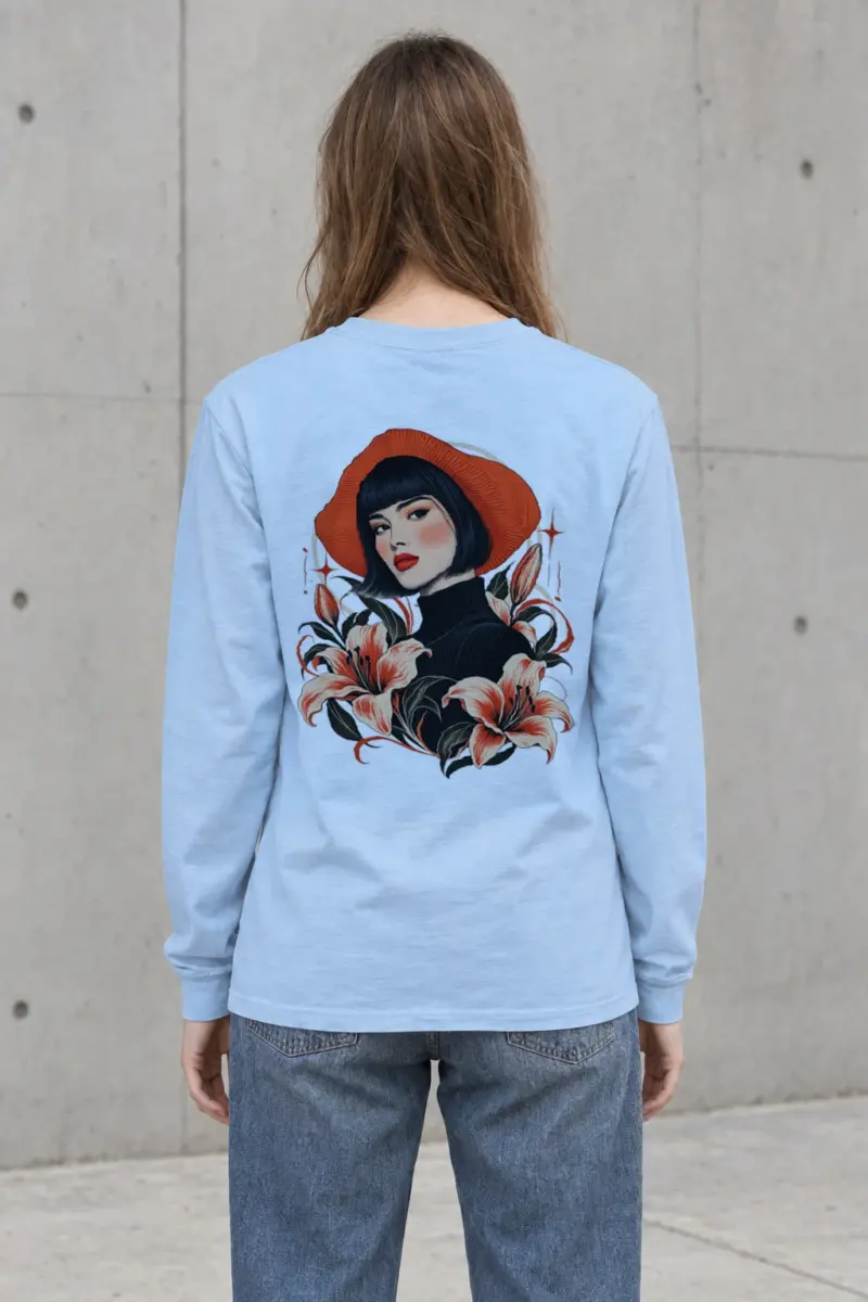 "Lily Hat Muse" Unisex Longsleeve T-shirt