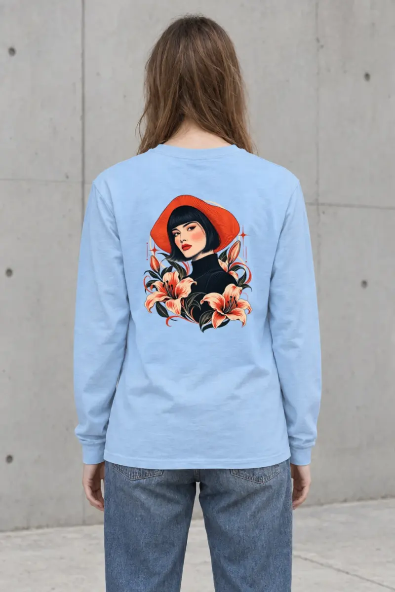"Lily Hat Muse" Unisex Longsleeve T-shirt