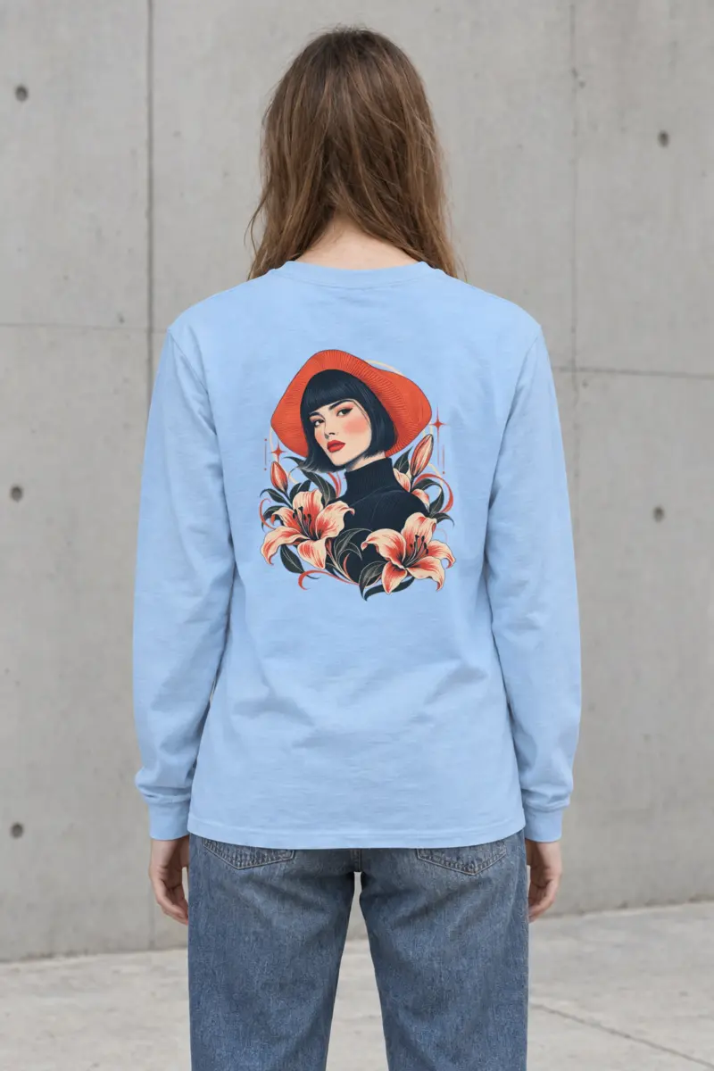 "Lily Hat Muse" Unisex Longsleeve T-shirt