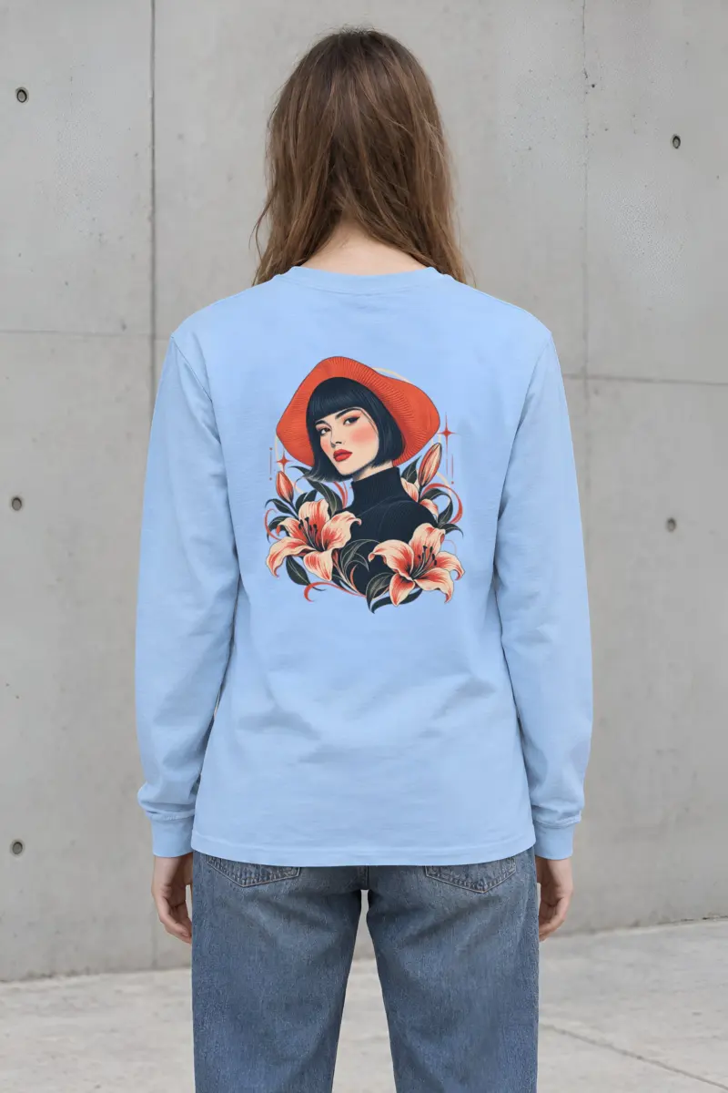 "Lily Hat Muse" Unisex Longsleeve T-shirt