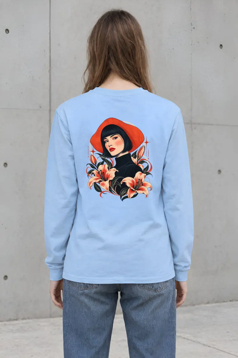 "Lily Hat Muse" Unisex Longsleeve T-shirt