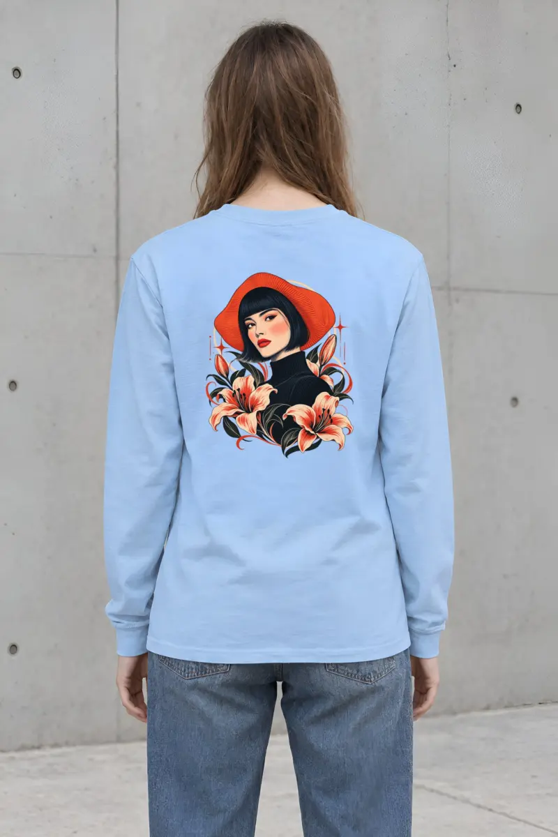 "Lily Hat Muse" Unisex Longsleeve T-shirt