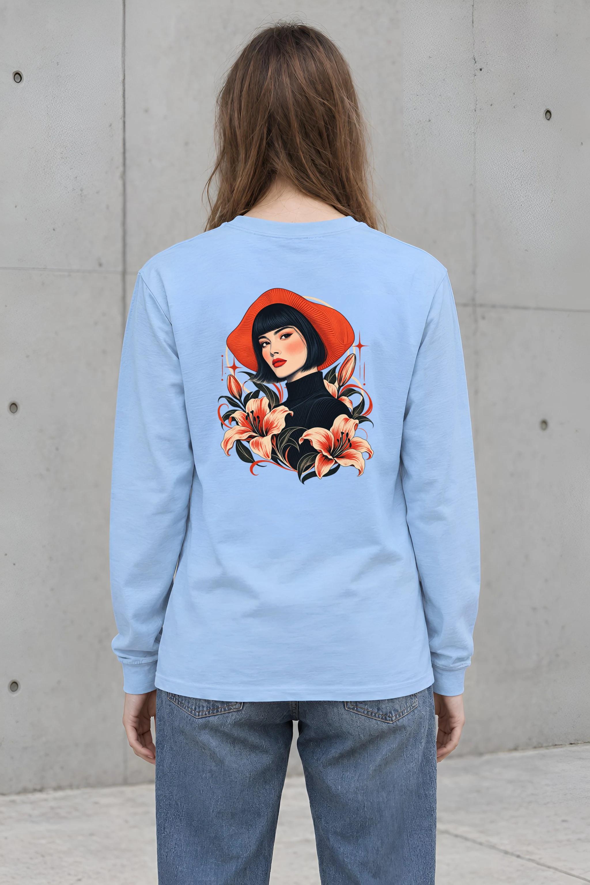 "Lily Hat Muse" Unisex Longsleeve T-shirt