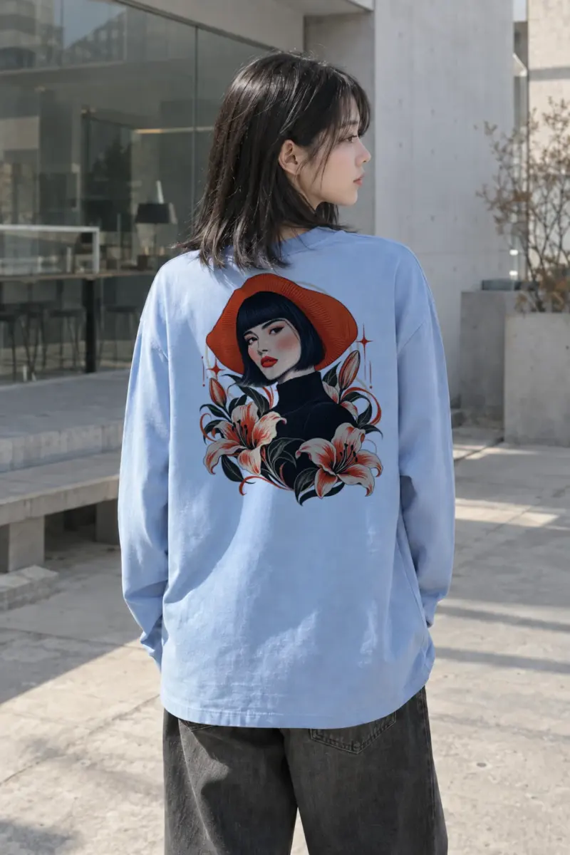 "Lily Hat Muse" Unisex Longsleeve T-shirt | Gildan 2400
