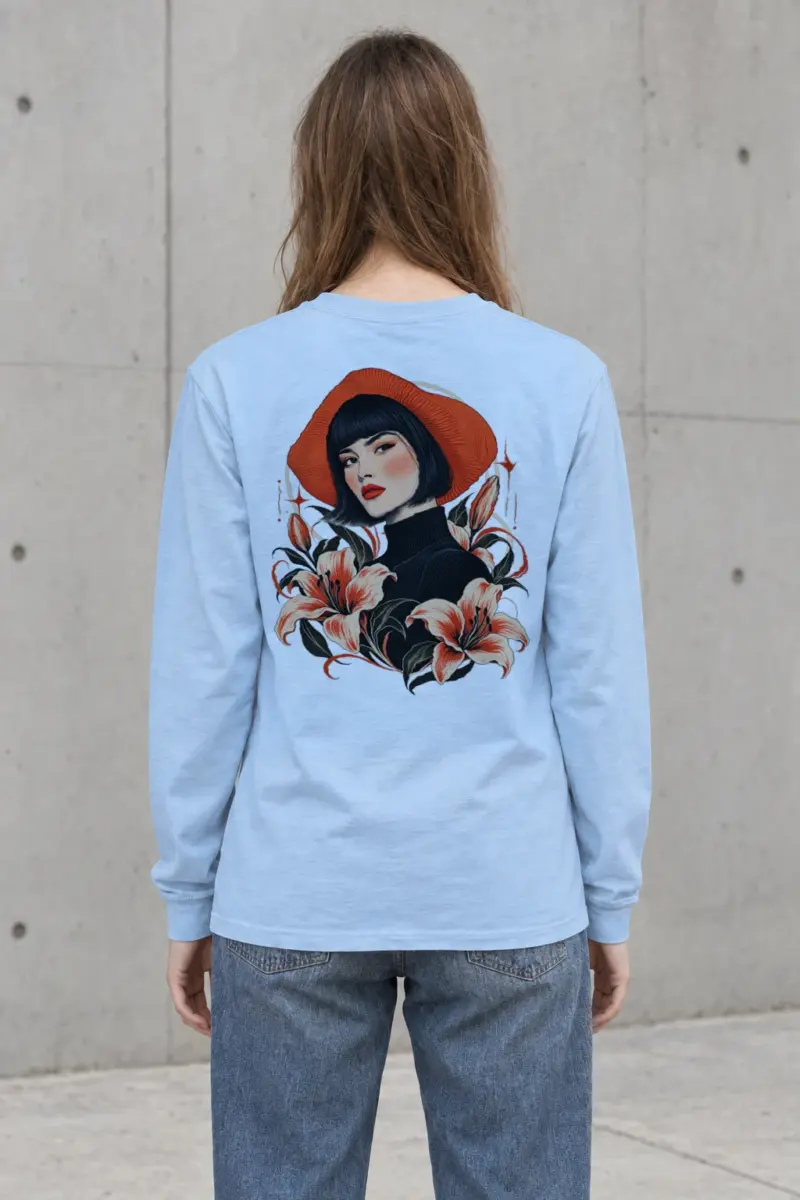 "Lily Hat Muse" Unisex Longsleeve T-shirt