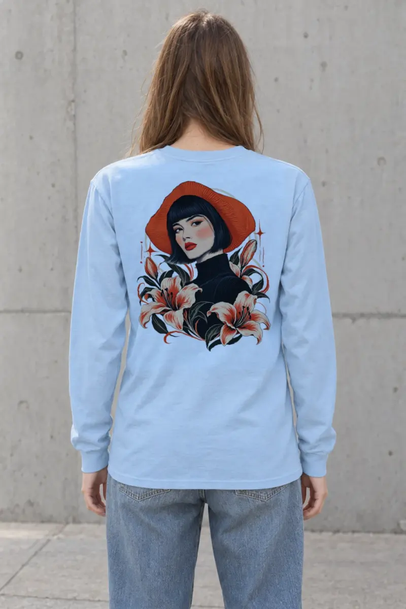 "Lily Hat Muse" Unisex Longsleeve T-shirt | Gildan 2400