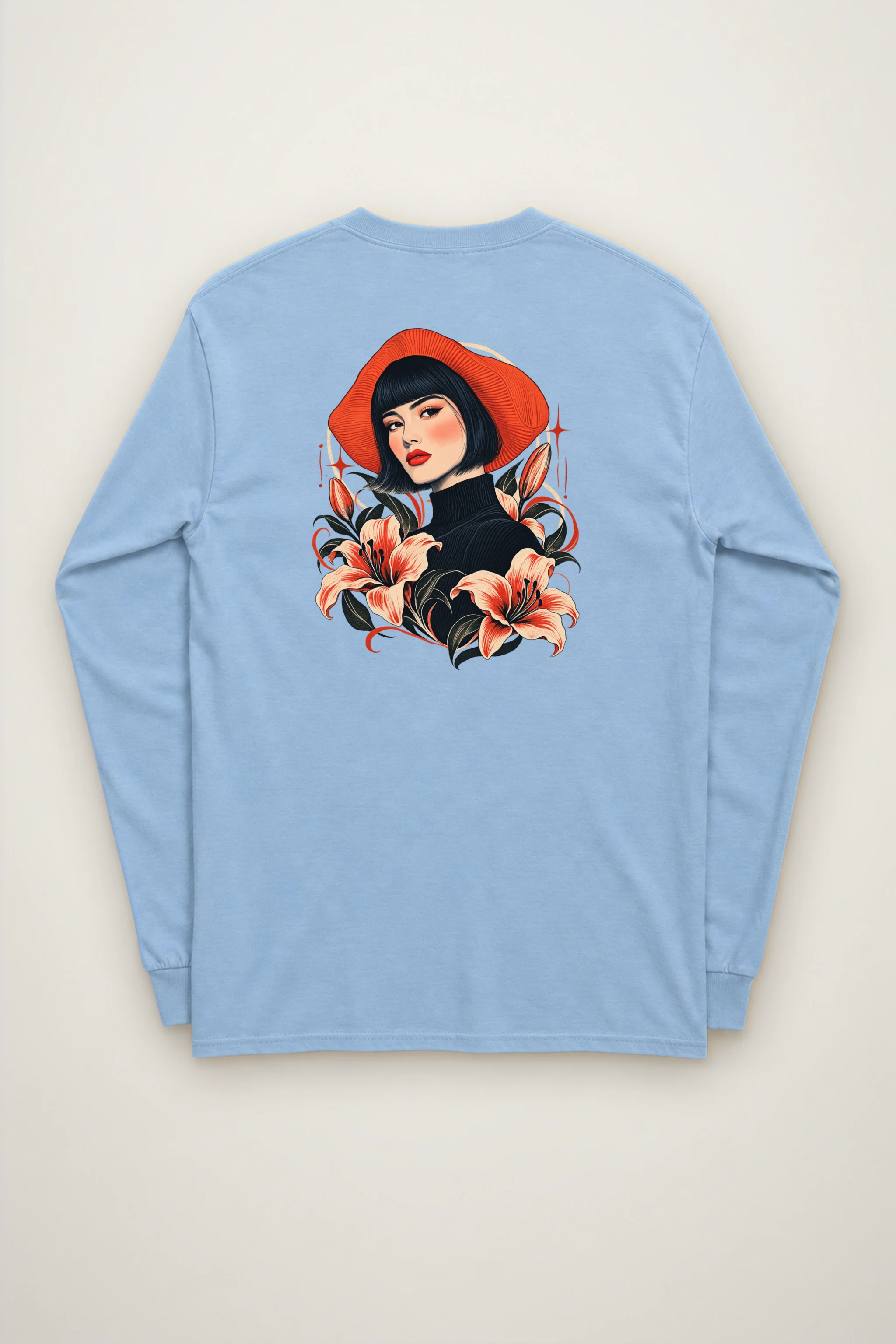 "Lily Hat Muse" Unisex Longsleeve T-shirt
