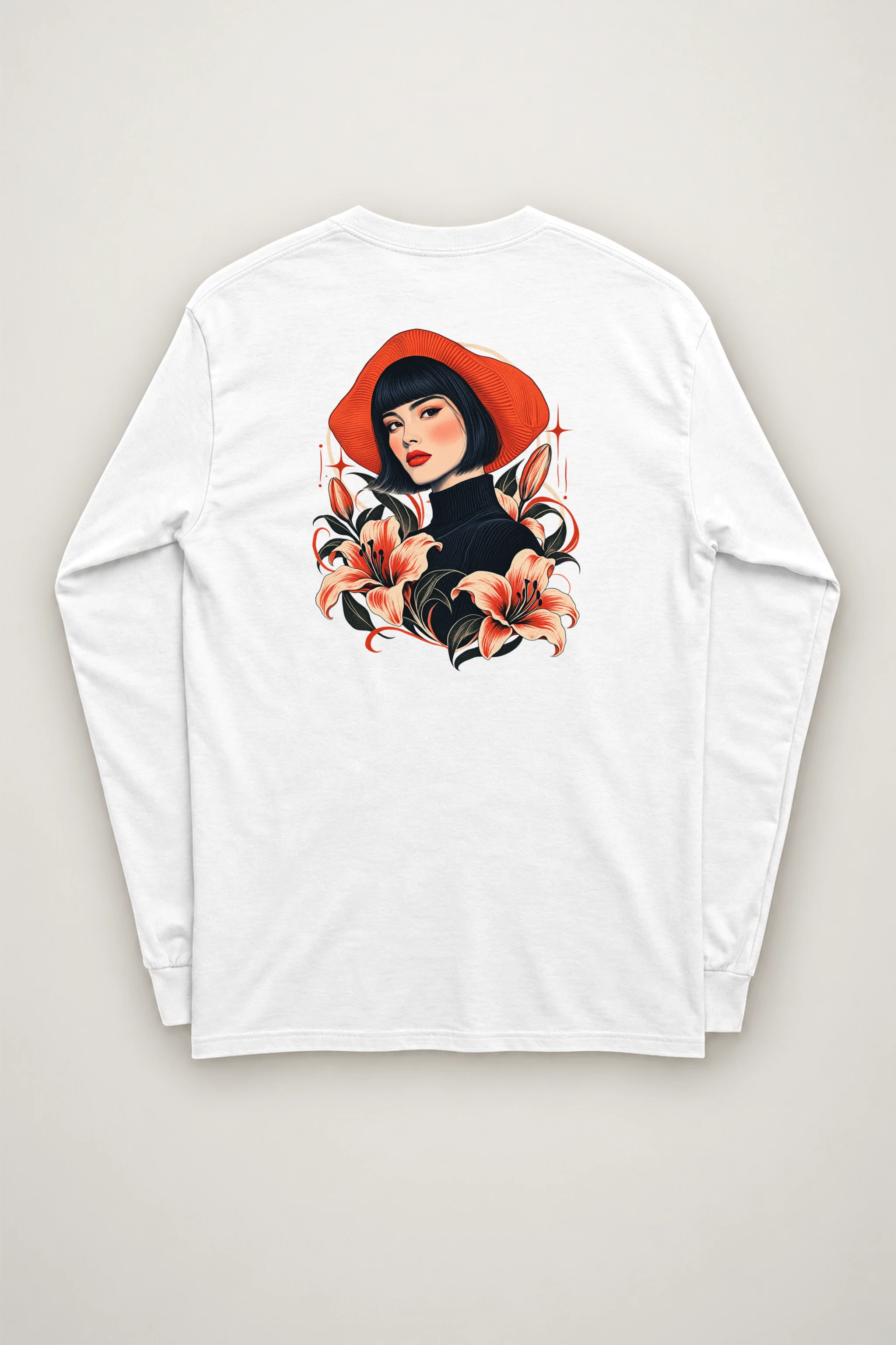 "Lily Hat Muse" Unisex Longsleeve T-shirt
