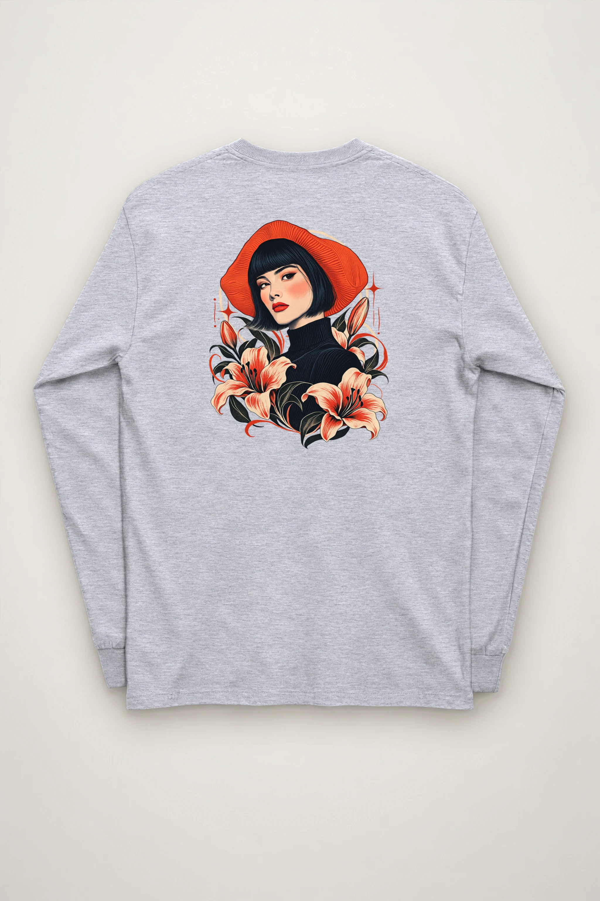 "Lily Hat Muse" Unisex Longsleeve T-shirt