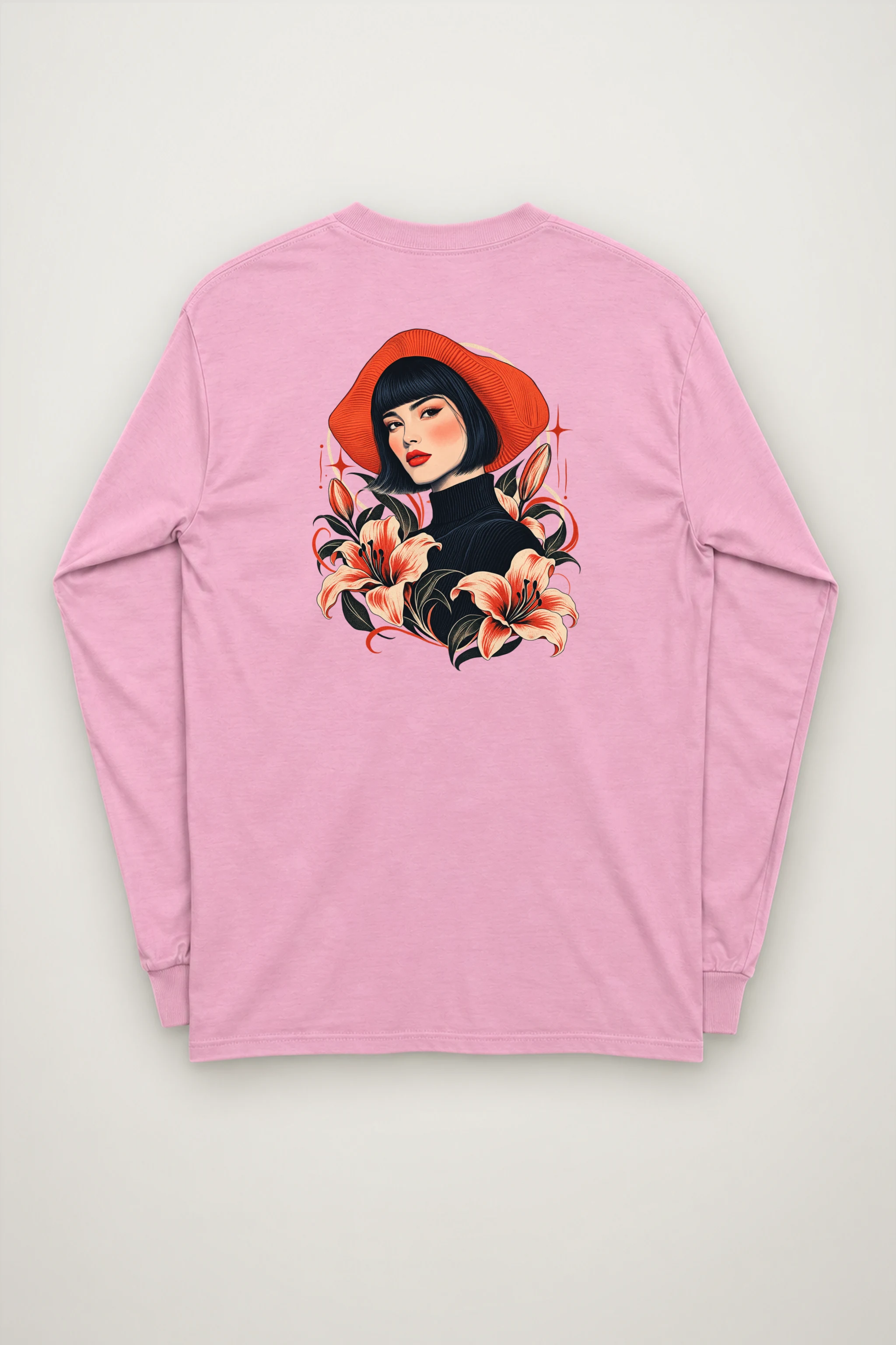 "Lily Hat Muse" Unisex Longsleeve T-shirt