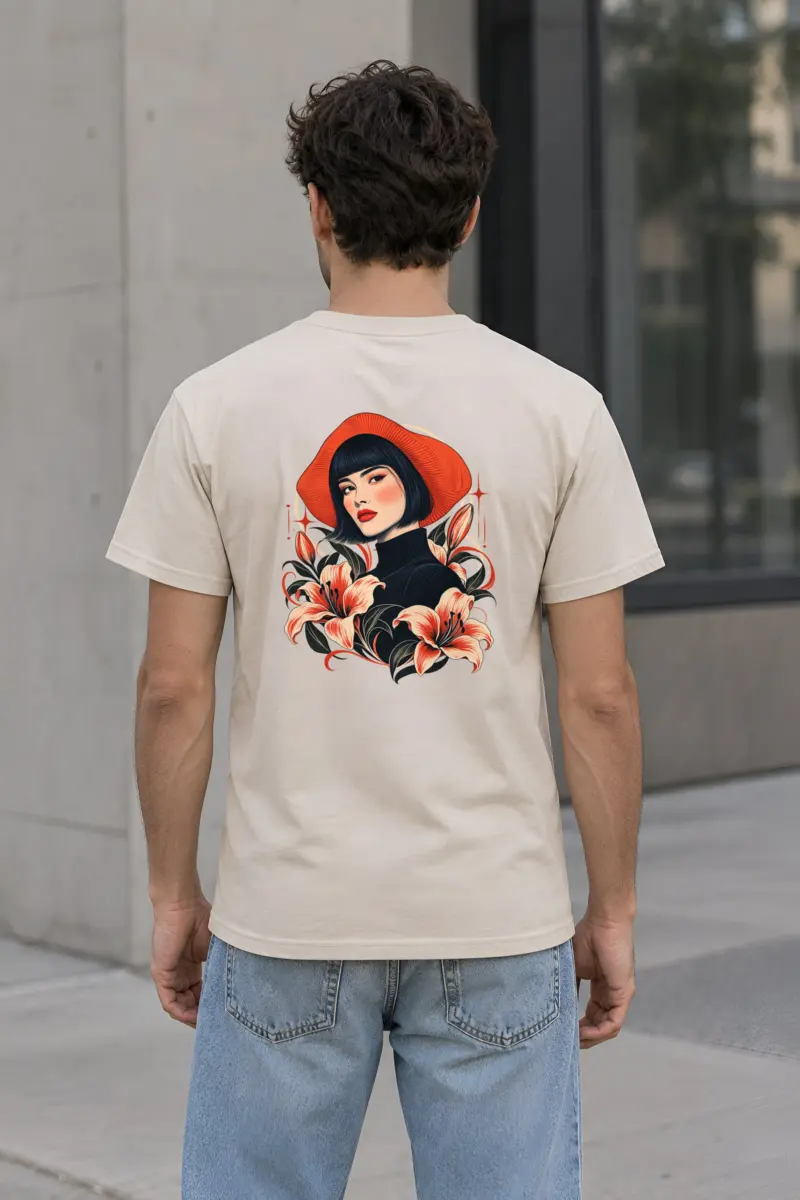 "Lily Noir" Heavyweight Unisex Crewneck T-shirt