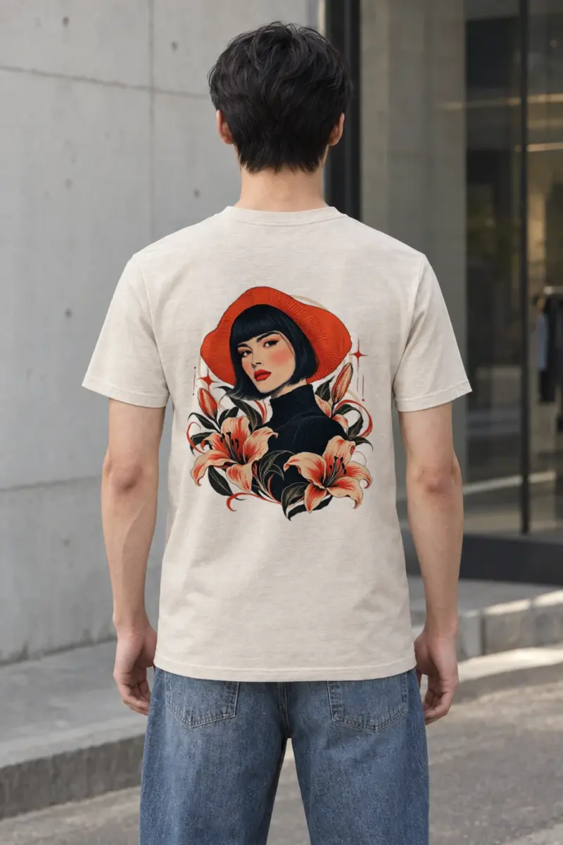 "Lily Noir" Heavyweight Unisex Crewneck T-shirt