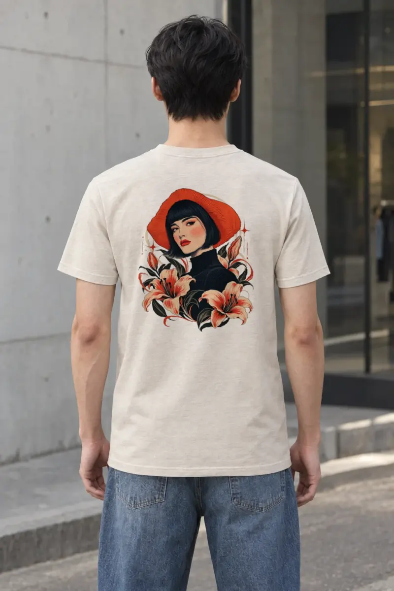 "Lily Noir" Heavyweight Unisex Crewneck T-shirt