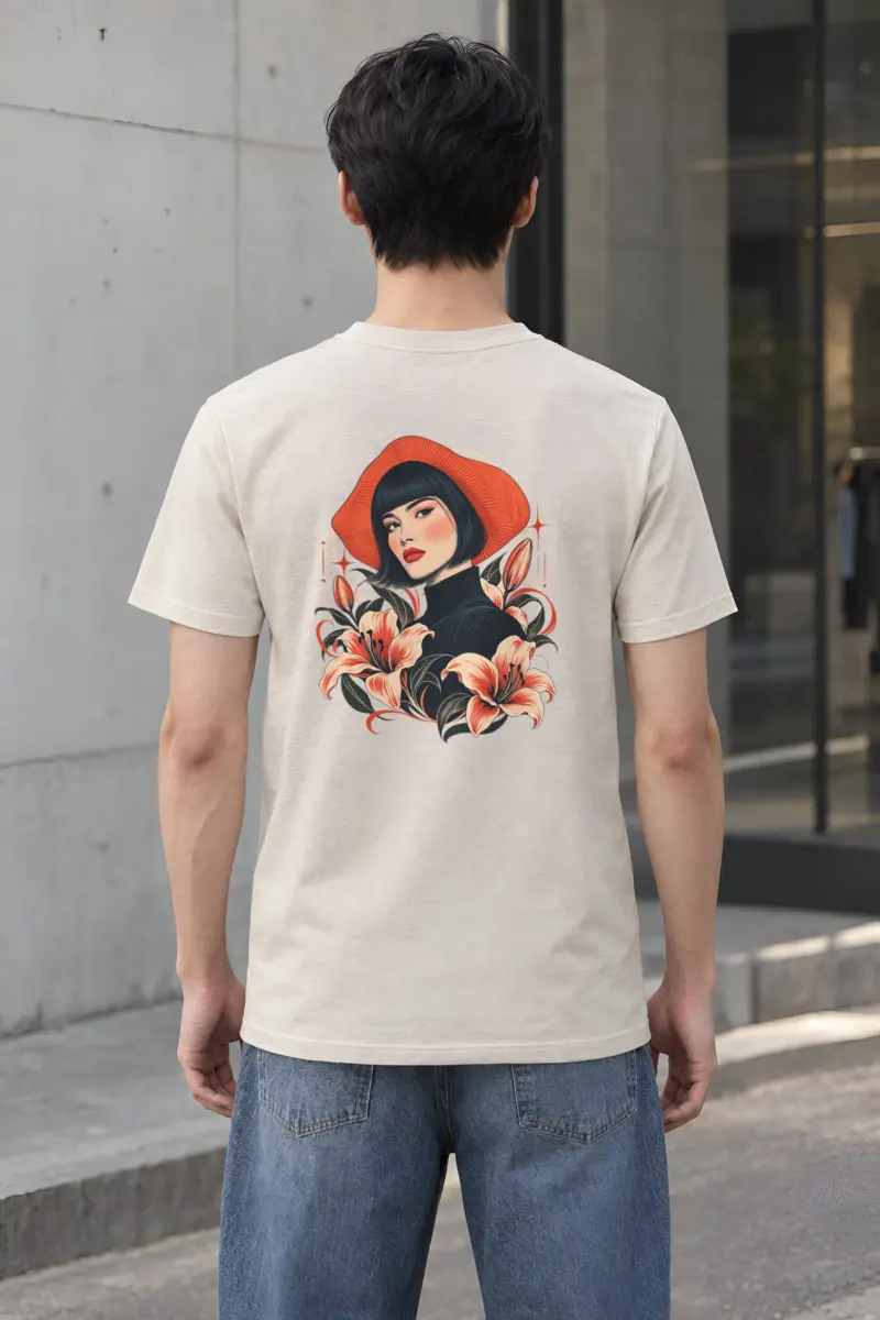 "Lily Noir" Heavyweight Unisex Crewneck T-shirt