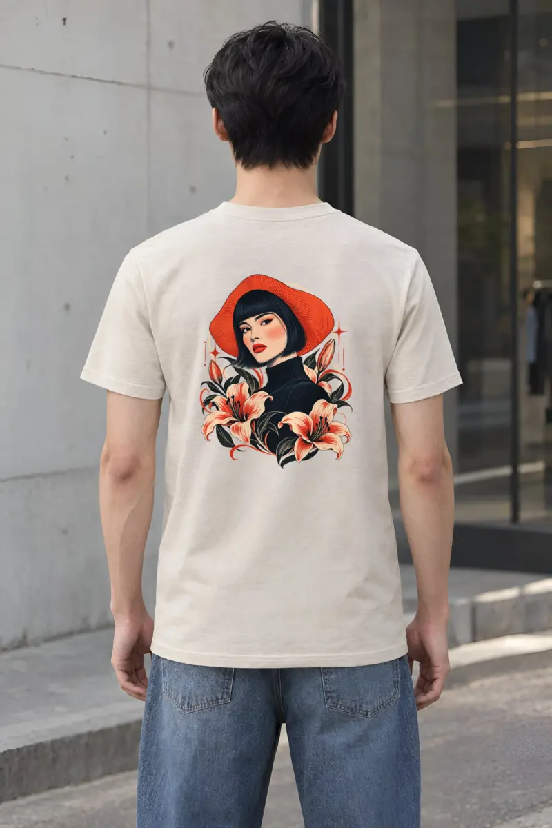 "Lily Noir" Heavyweight Unisex Crewneck T-shirt