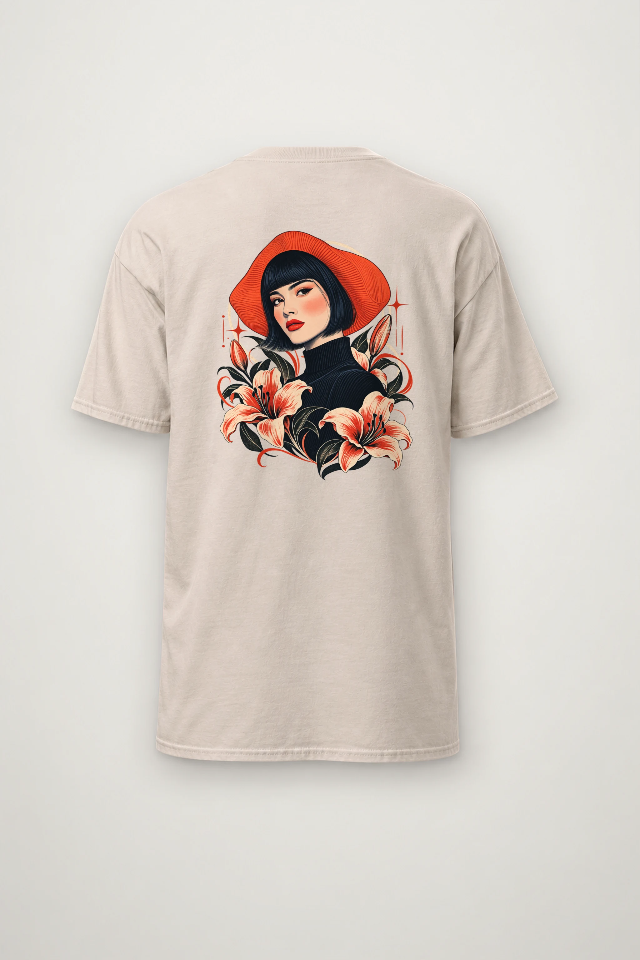 "Lily Noir" Heavyweight Unisex Crewneck T-shirt