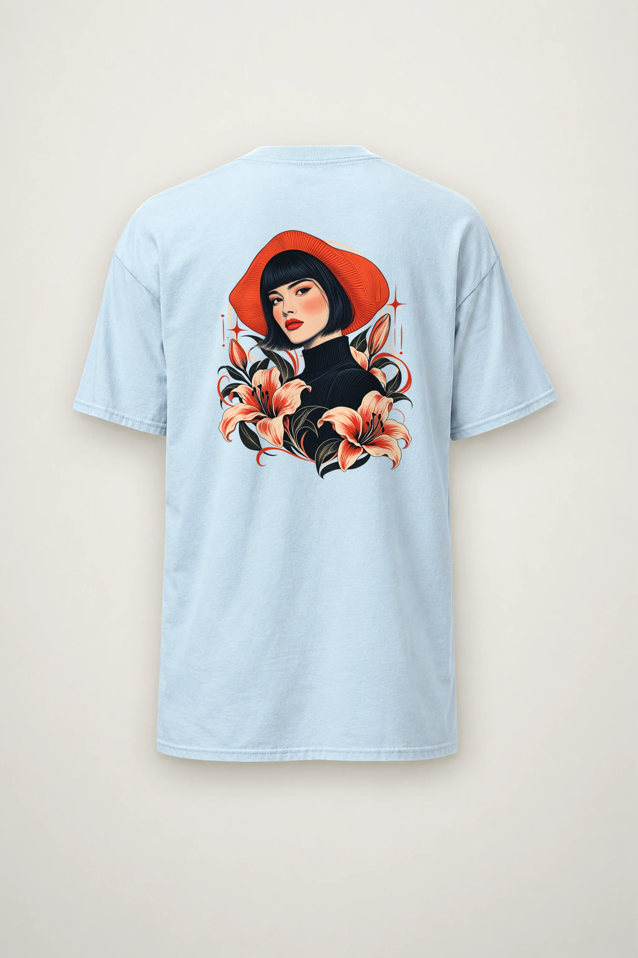 "Lily Noir" Heavyweight Unisex Crewneck T-shirt