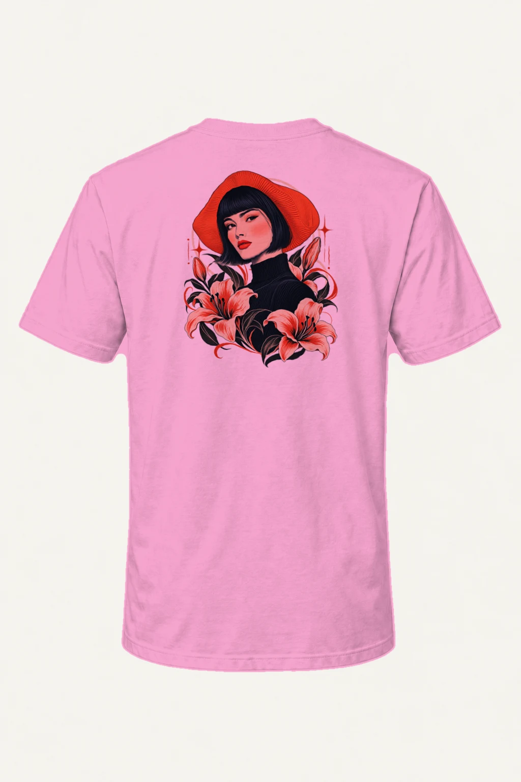 "Lily Noir" Heavyweight Unisex Crewneck T-shirt | Gildan 5000