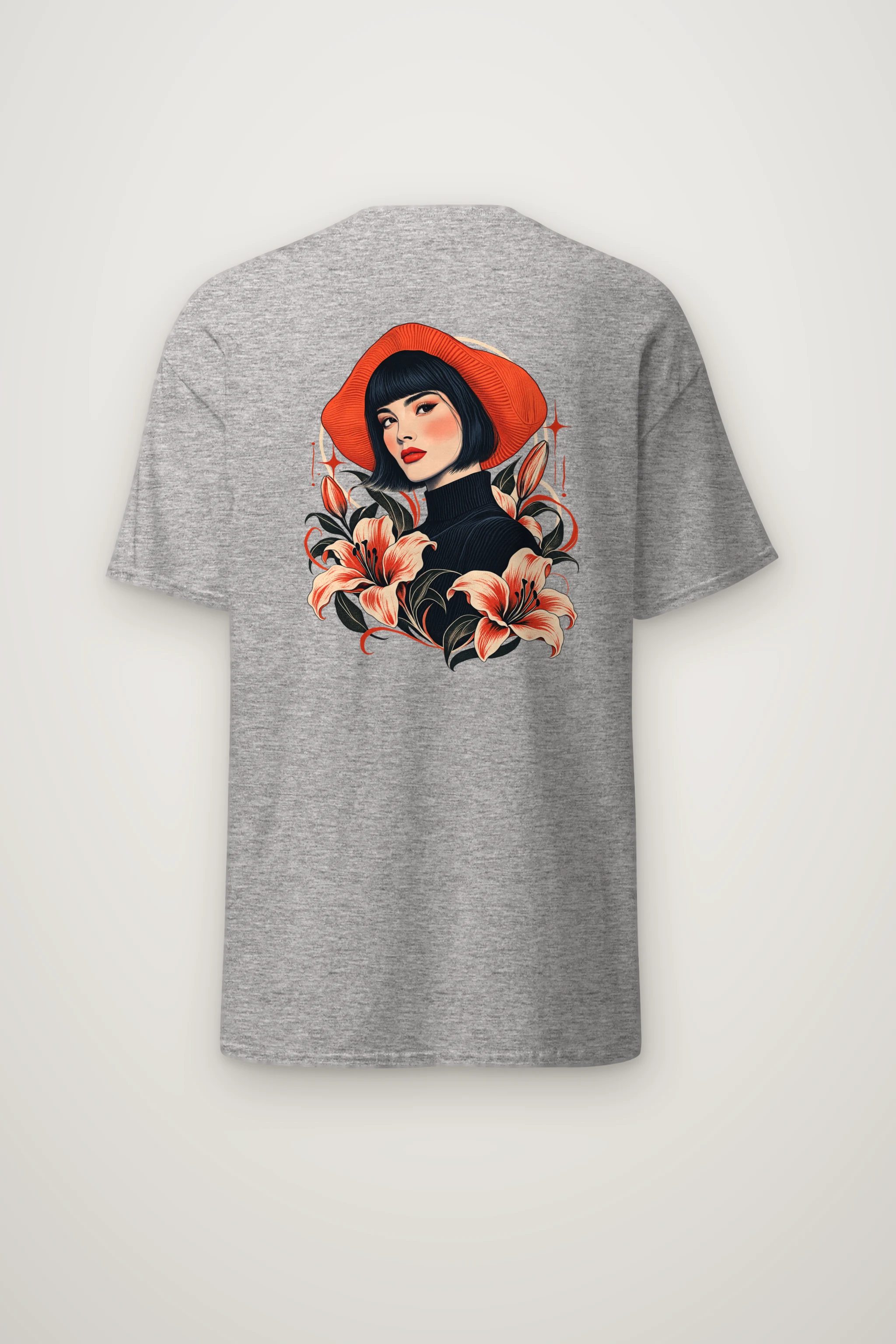 "Lily Noir" Heavyweight Unisex Crewneck T-shirt