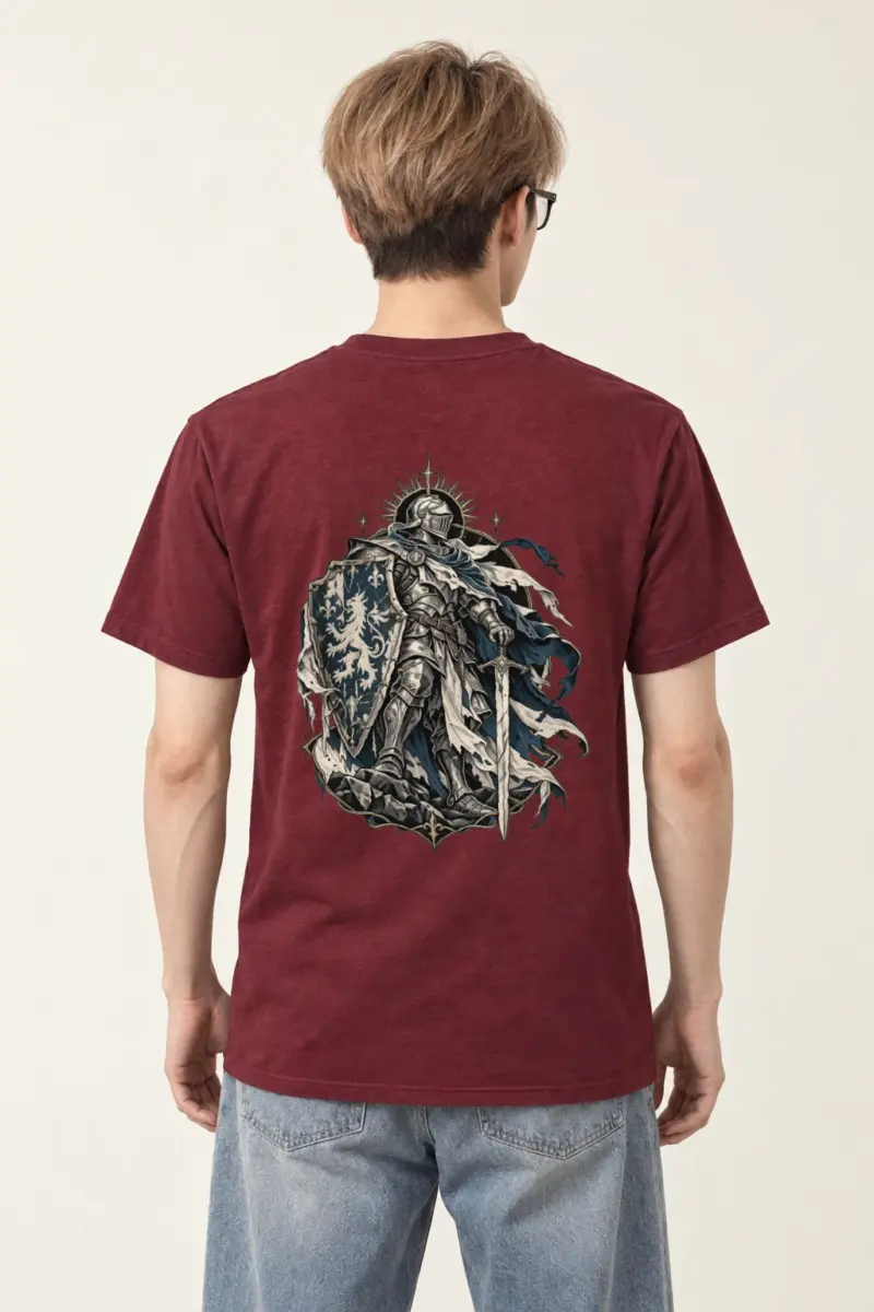 "Lion Shield Knight" Heavyweight Unisex Crewneck T-shirt