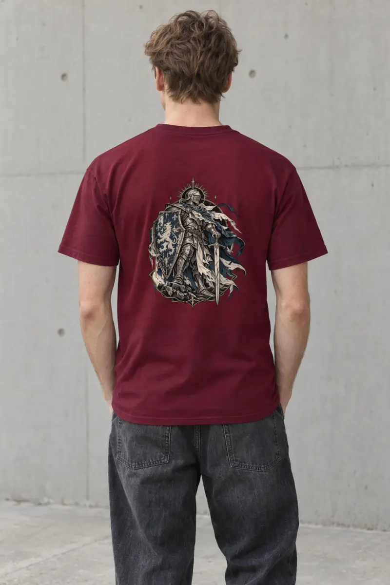 "Lion Shield Knight" Heavyweight Unisex Crewneck T-shirt