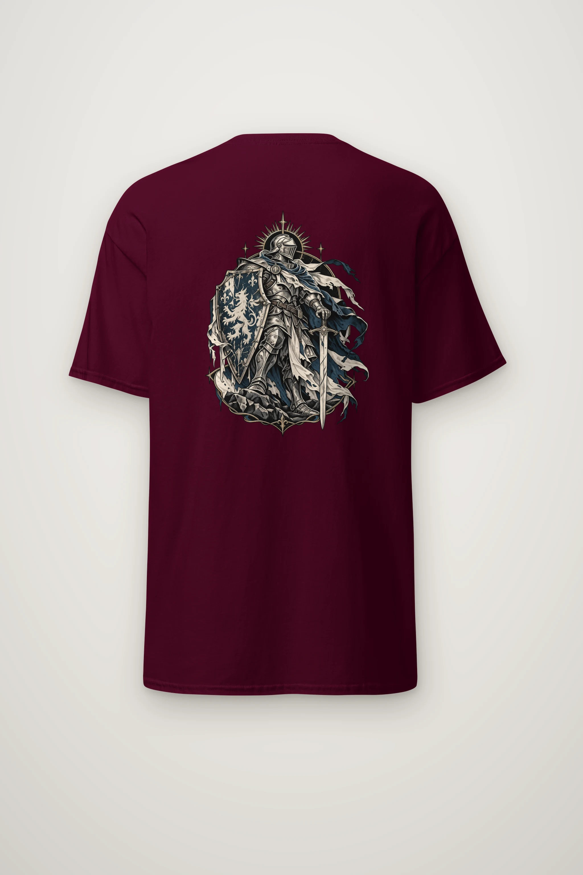 "Lion Shield Knight" Heavyweight Unisex Crewneck T-shirt