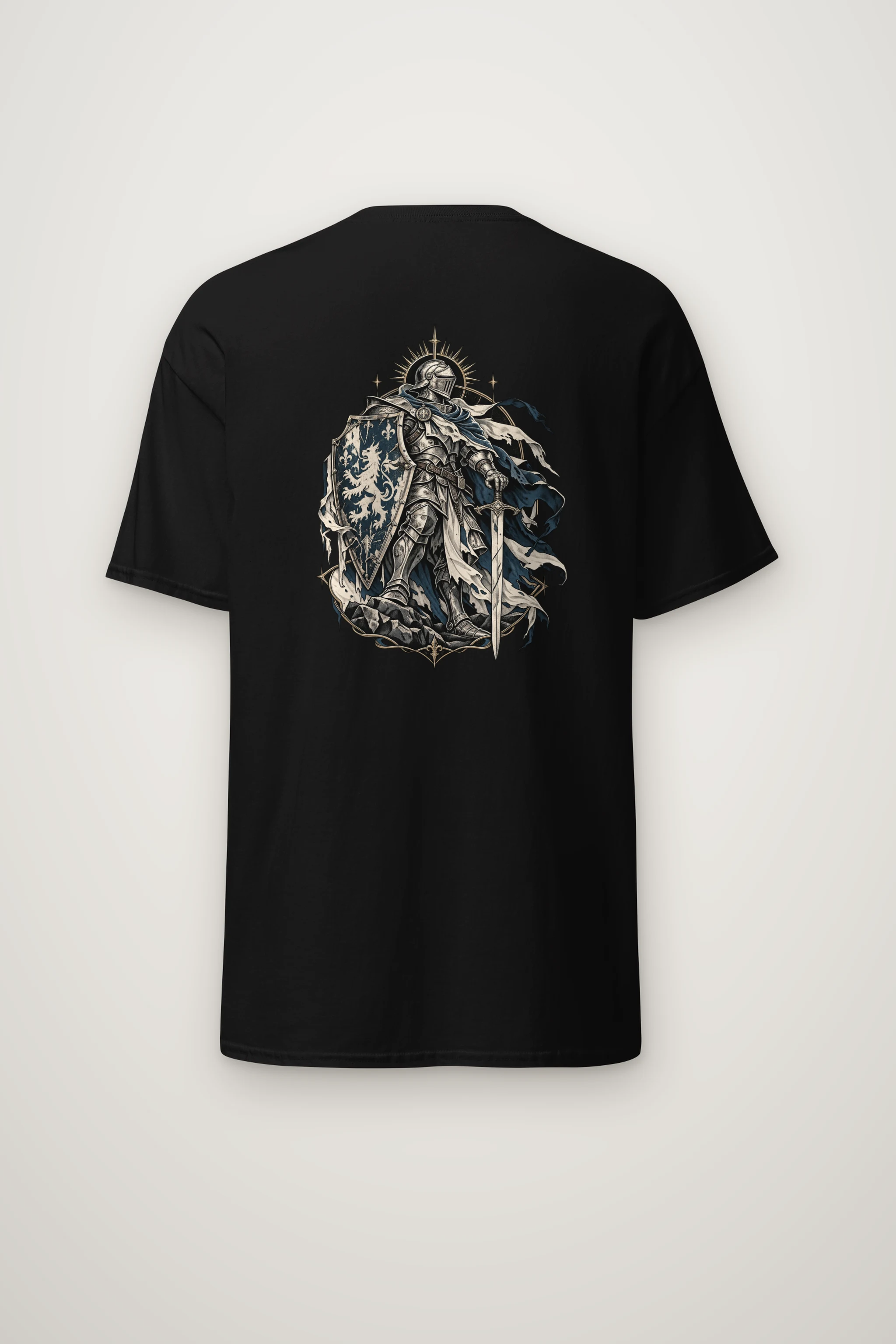 "Lion Shield Knight" Heavyweight Unisex Crewneck T-shirt