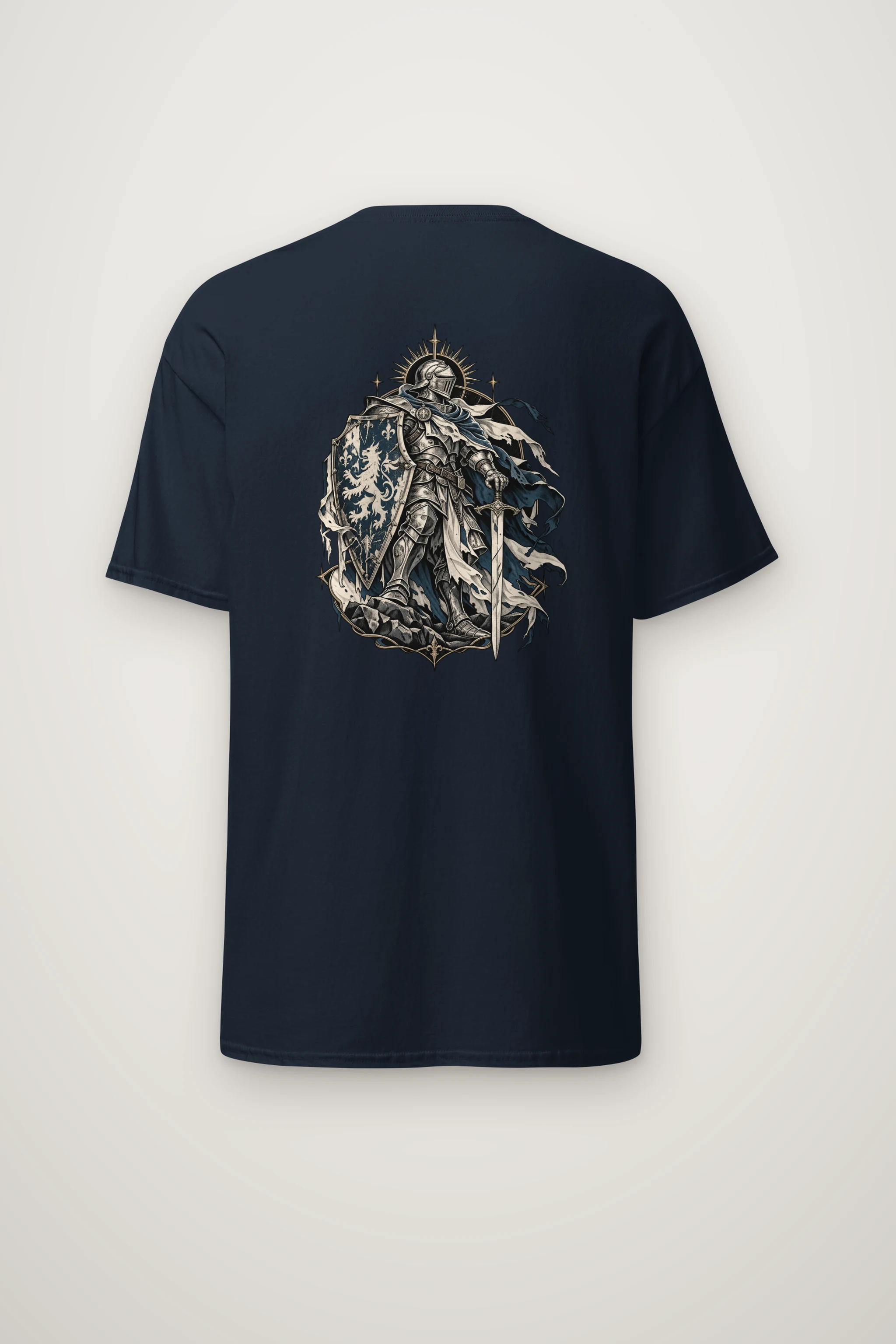 "Lion Shield Knight" Heavyweight Unisex Crewneck T-shirt