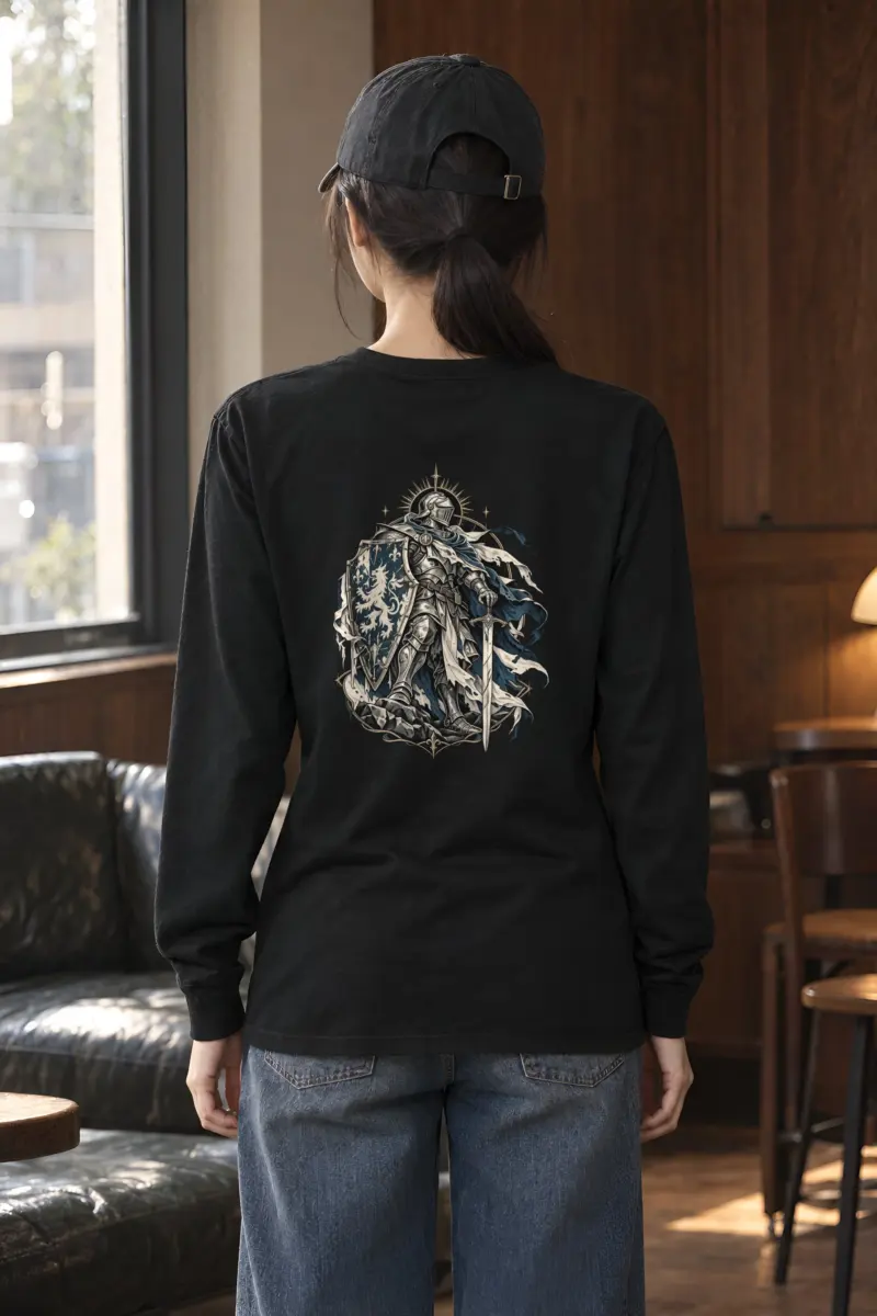 "Lion Shield Knight" Unisex Longsleeve T-shirt