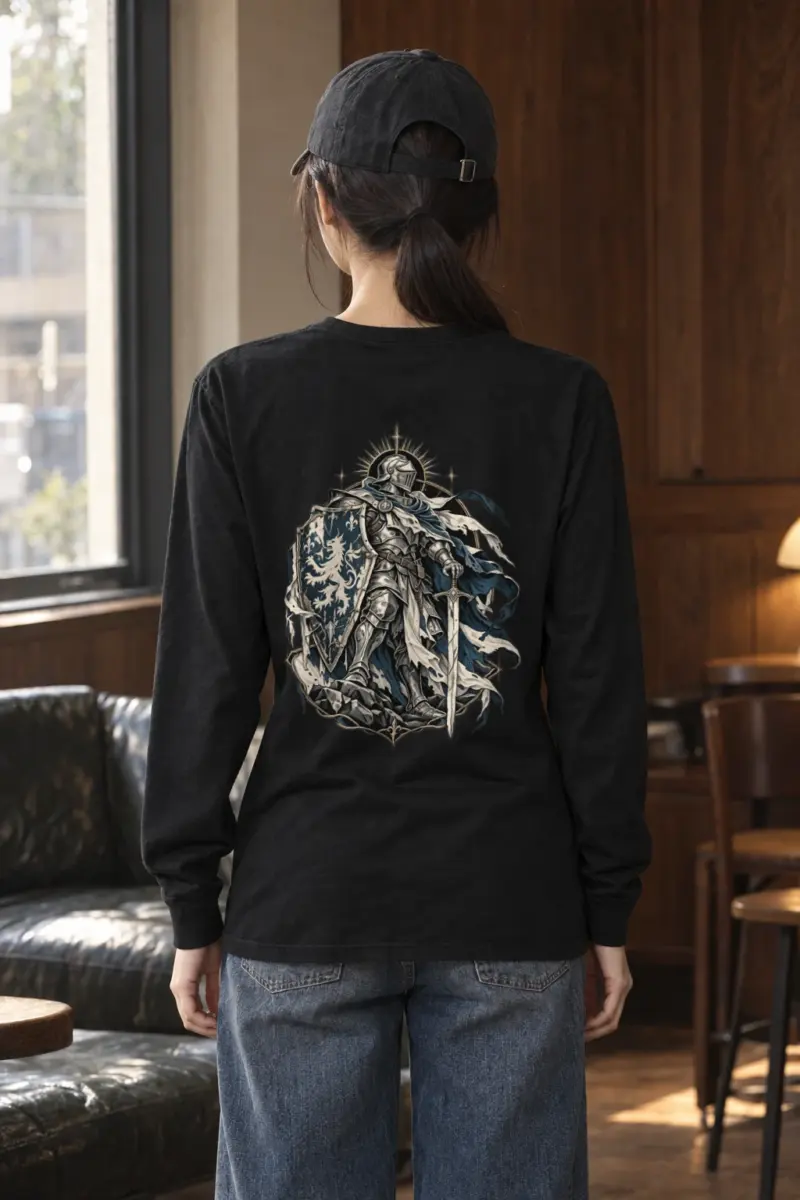 "Lion Shield Knight" Unisex Longsleeve T-shirt