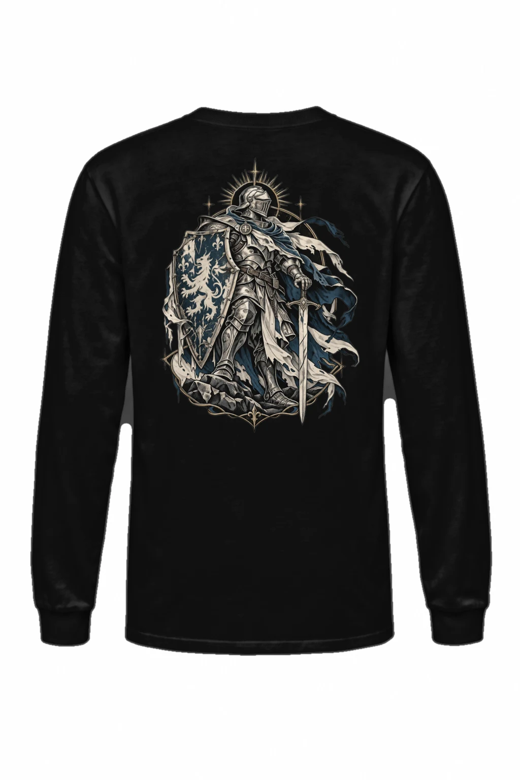 "Lion Shield Knight" Unisex Longsleeve T-shirt | Gildan 2400