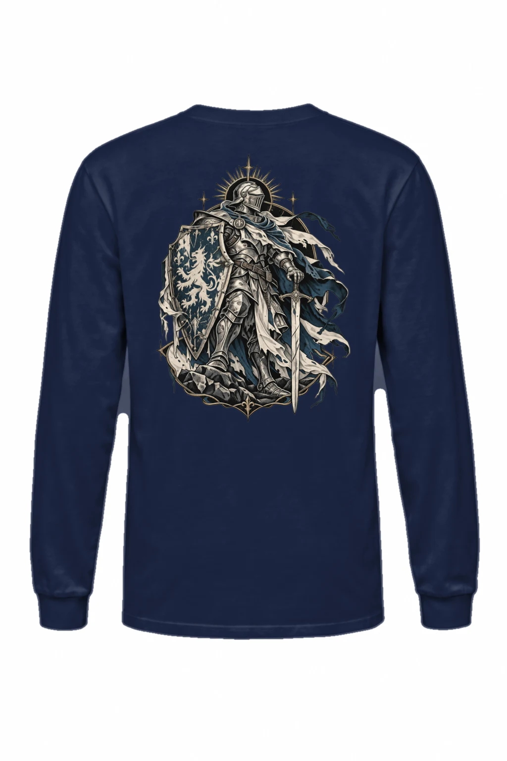 "Lion Shield Knight" Unisex Longsleeve T-shirt | Gildan 2400