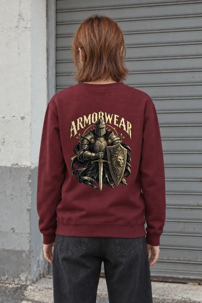 "Lion Shield Sentinel" Heavy Blend Unisex Crewneck Sweatshirt