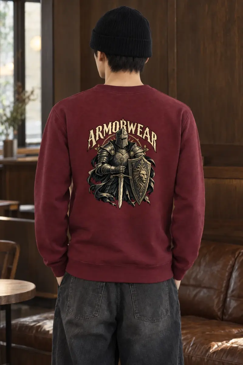 "Lion Shield Sentinel" Heavy Blend Unisex Crewneck Sweatshirt