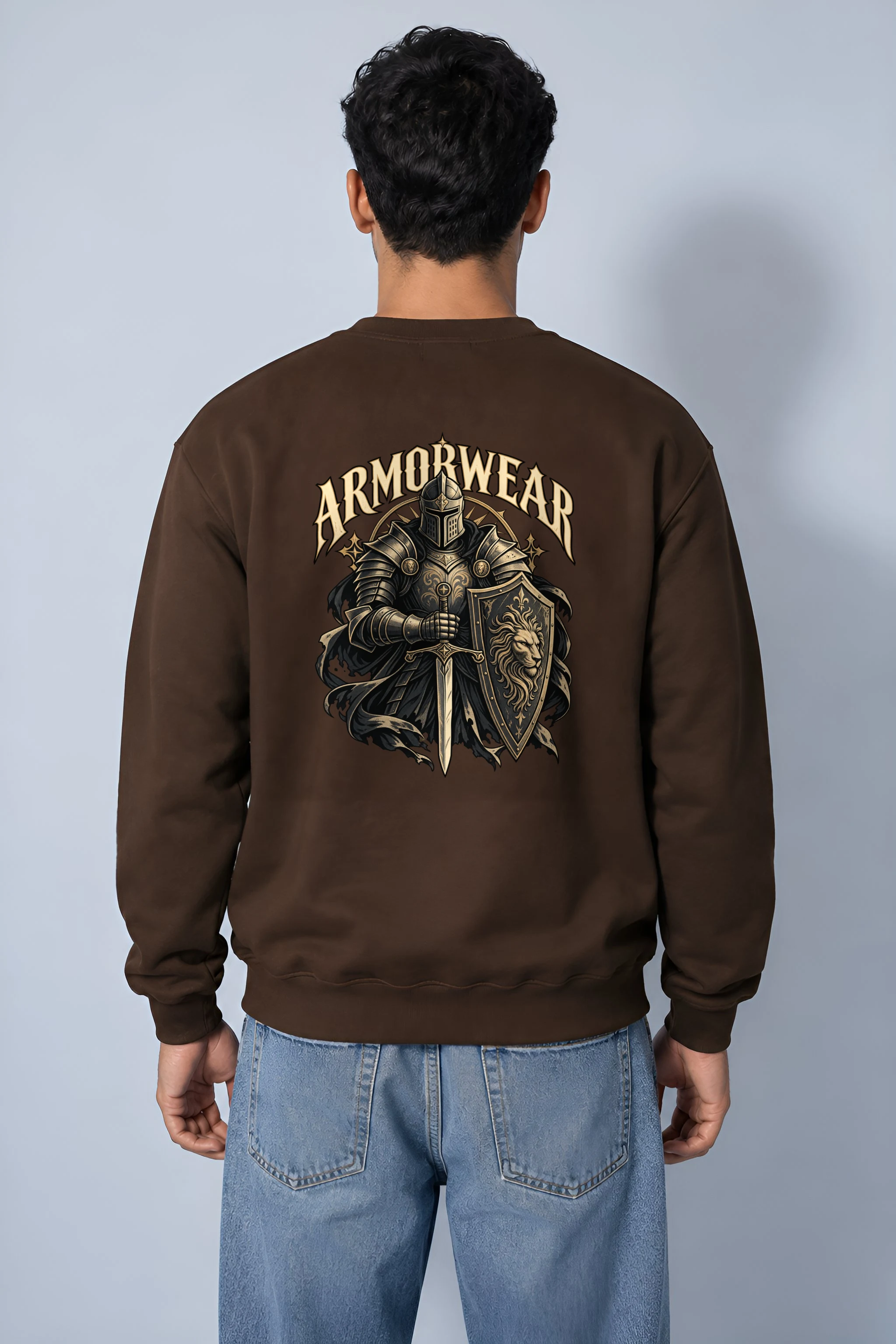 "Lion Shield Sentinel" 1 Crewneck Sweatshirt
