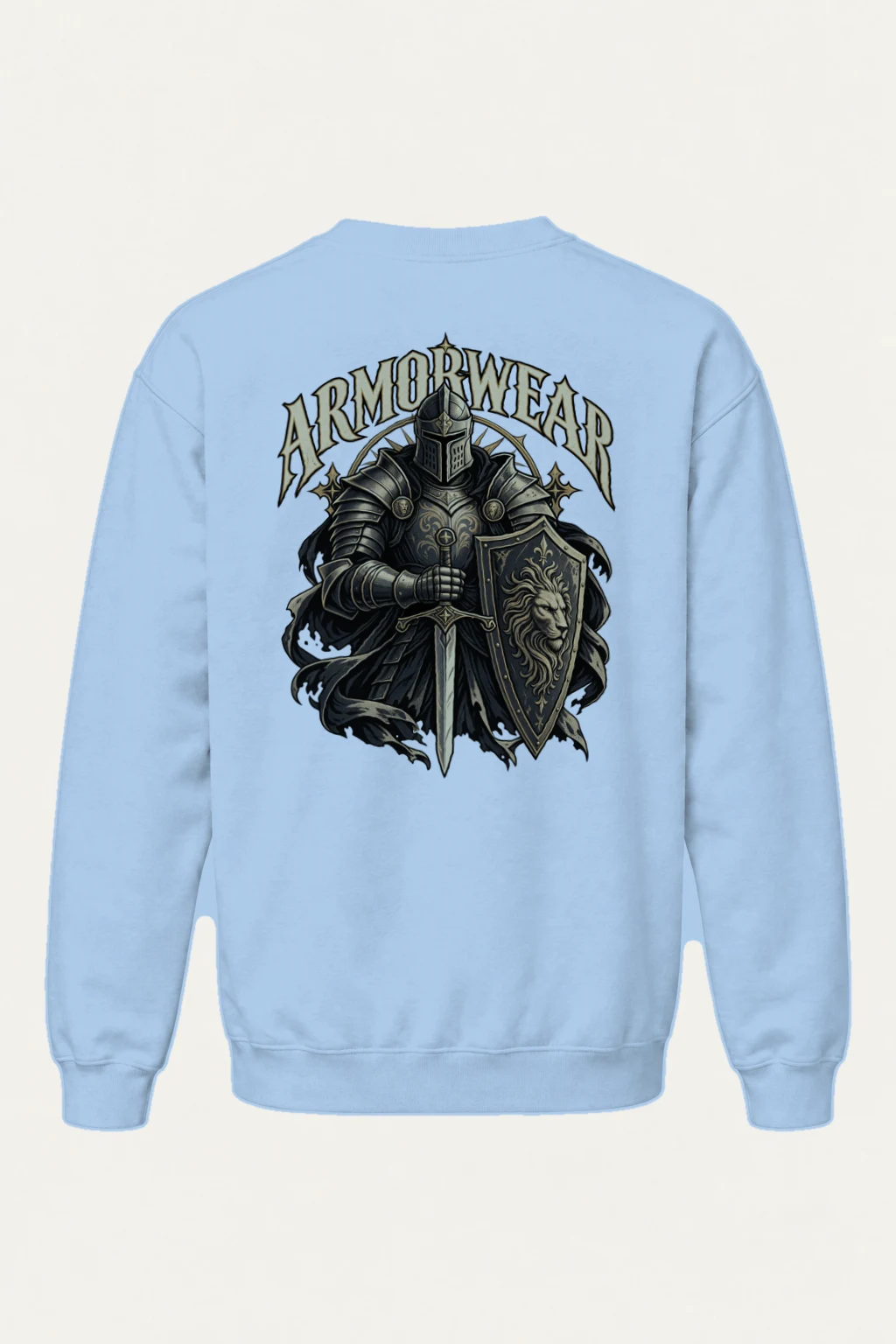 "Lion Shield Sentinel" Heavy Blend Unisex Crewneck Sweatshirt | Gildan 18000