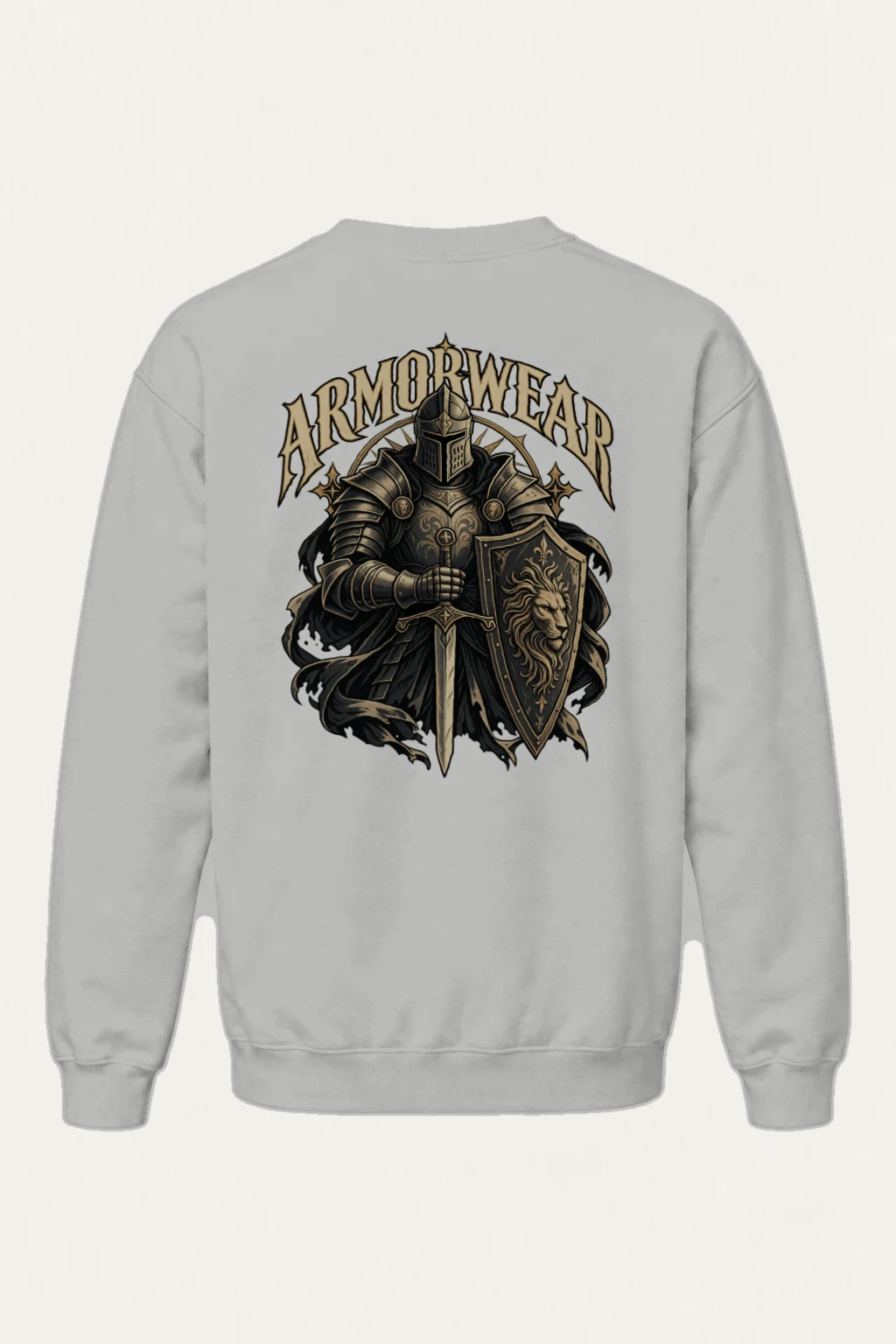 "Lion Shield Sentinel" Heavy Blend Unisex Crewneck Sweatshirt | Gildan 18000