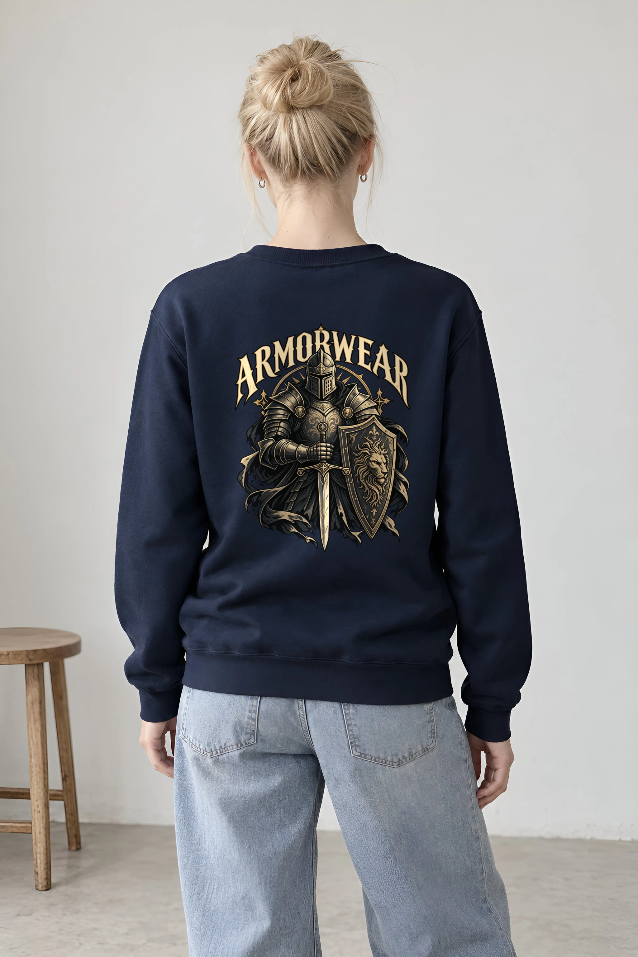 "Lion Shield Sentinel" 1 Crewneck Sweatshirt