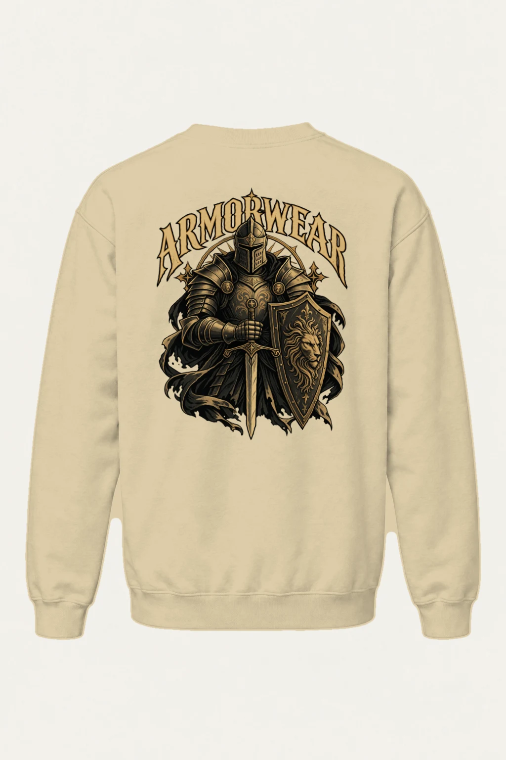 "Lion Shield Sentinel" Heavy Blend Unisex Crewneck Sweatshirt | Gildan 18000