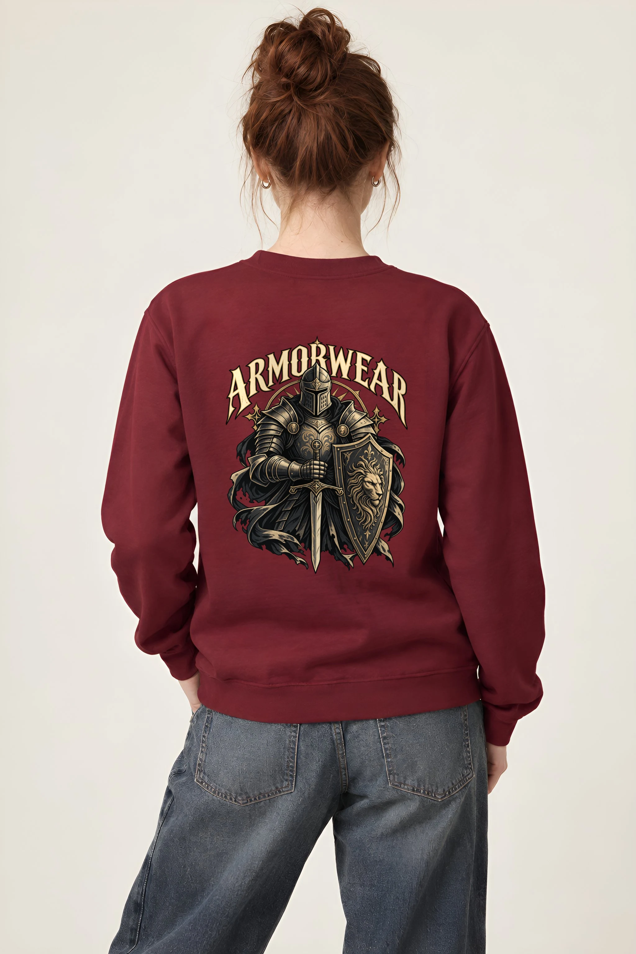 "Lion Shield Sentinel" 1 Crewneck Sweatshirt