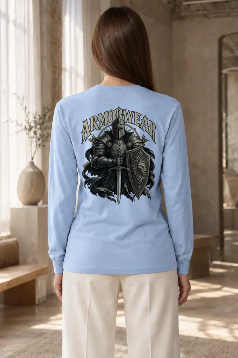 "Lion Shield Valor" Unisex Longsleeve T-shirt | Gildan 2400