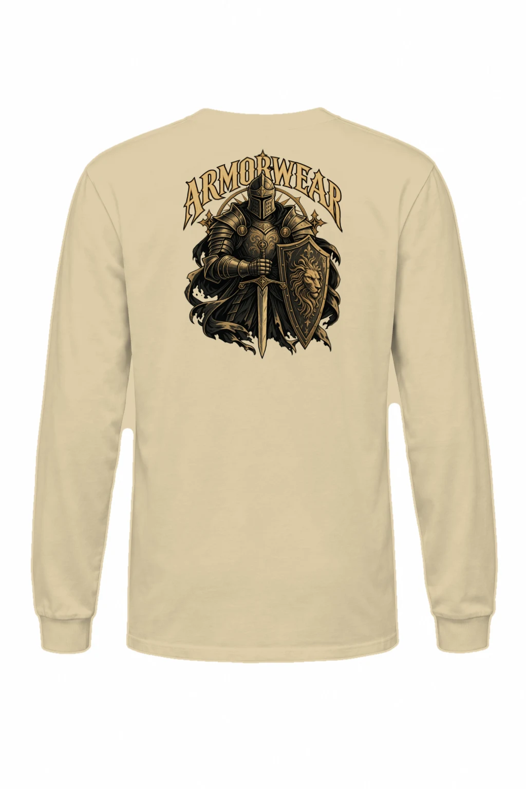 "Lion Shield Valor" Unisex Longsleeve T-shirt | Gildan 2400