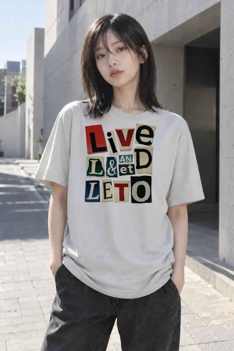 “Live And Let Go” Heavyweight Unisex Crewneck T-shirt | Gildan 5000