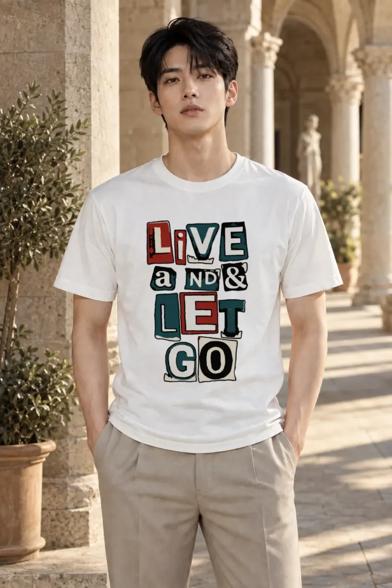 "Live and Let Go" Heavyweight Unisex Crewneck T-shirt | Gildan 5000
